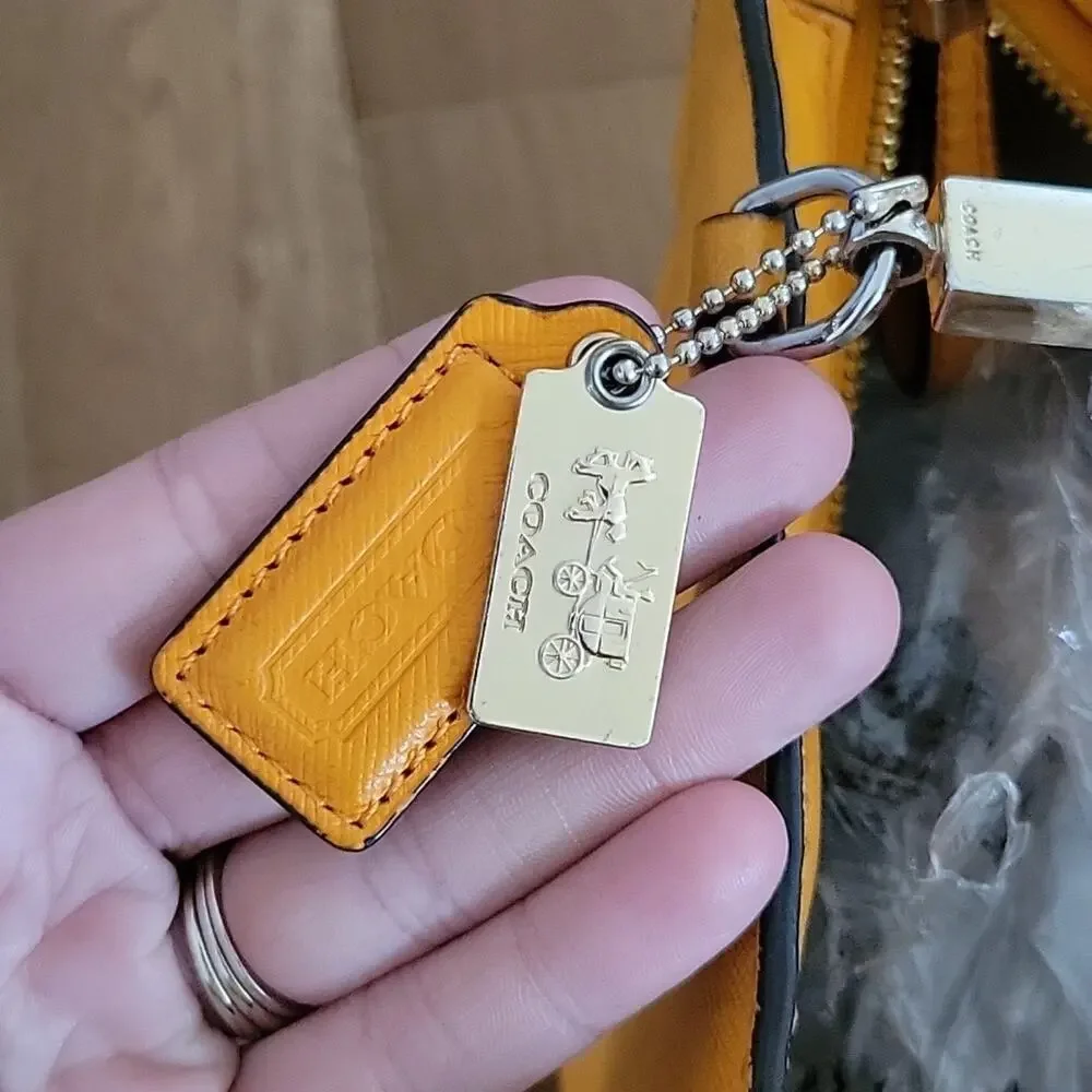 Coach Madison Saffiano Leather Mini North‎ South Tote (F29001) Mandarin Orange
